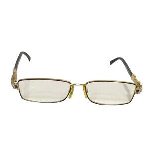 Diva by Eastern States 5290 Eyeglass Frames Only As Is Gold Ruby 52-16 134